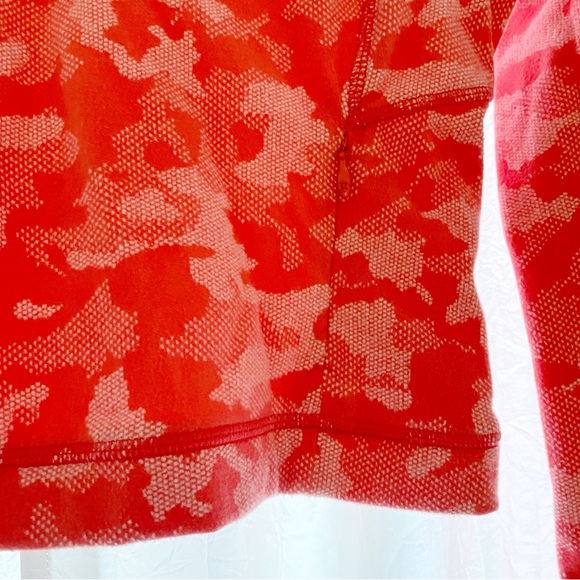 Lululemon raspberry pink camo jacquard Its Rulu Run Cropped Half Zip sweater top - Picture 4 of 13